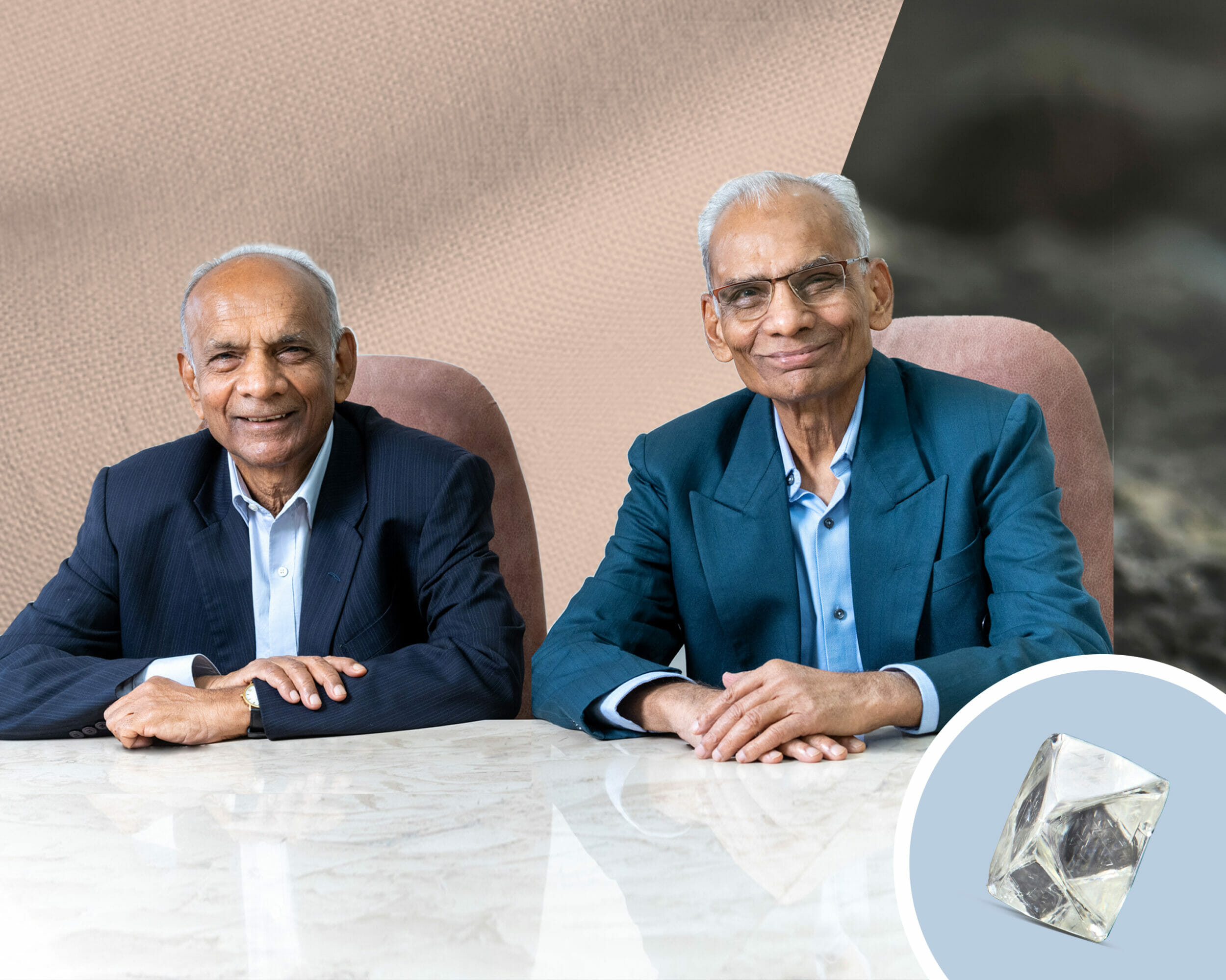 Surat - an Agora of Diamonds 3 Legends of the Diamond industry, Sevantilal Shah, Chairman and Ramniklal Shah