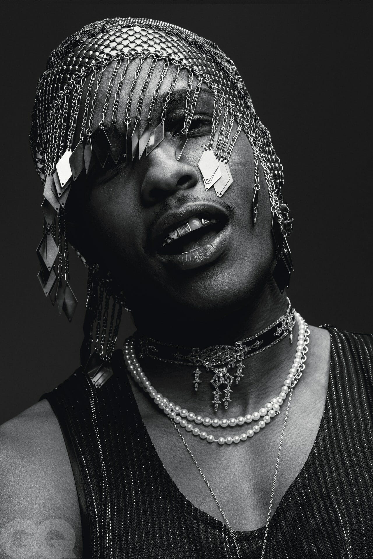 ASAP Rocky diamond jewelry couple GQ magazine style fashion