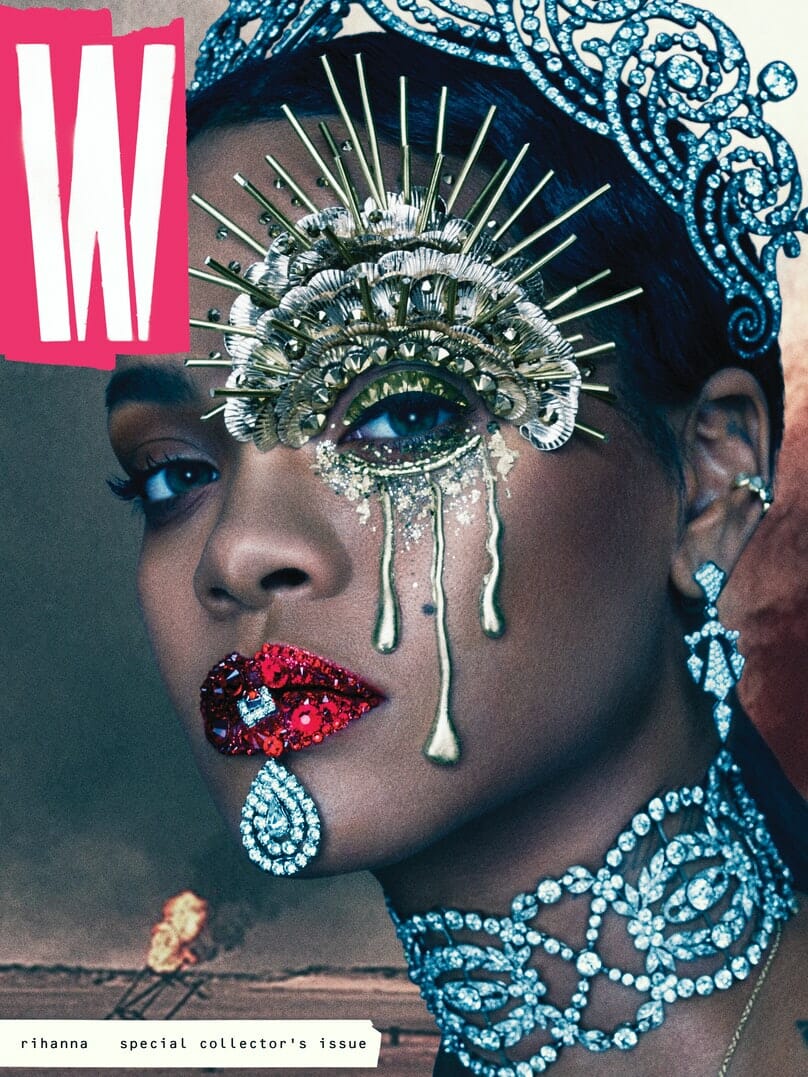 Rihanna and ASAP Rocky diamond jewelry W Magazine