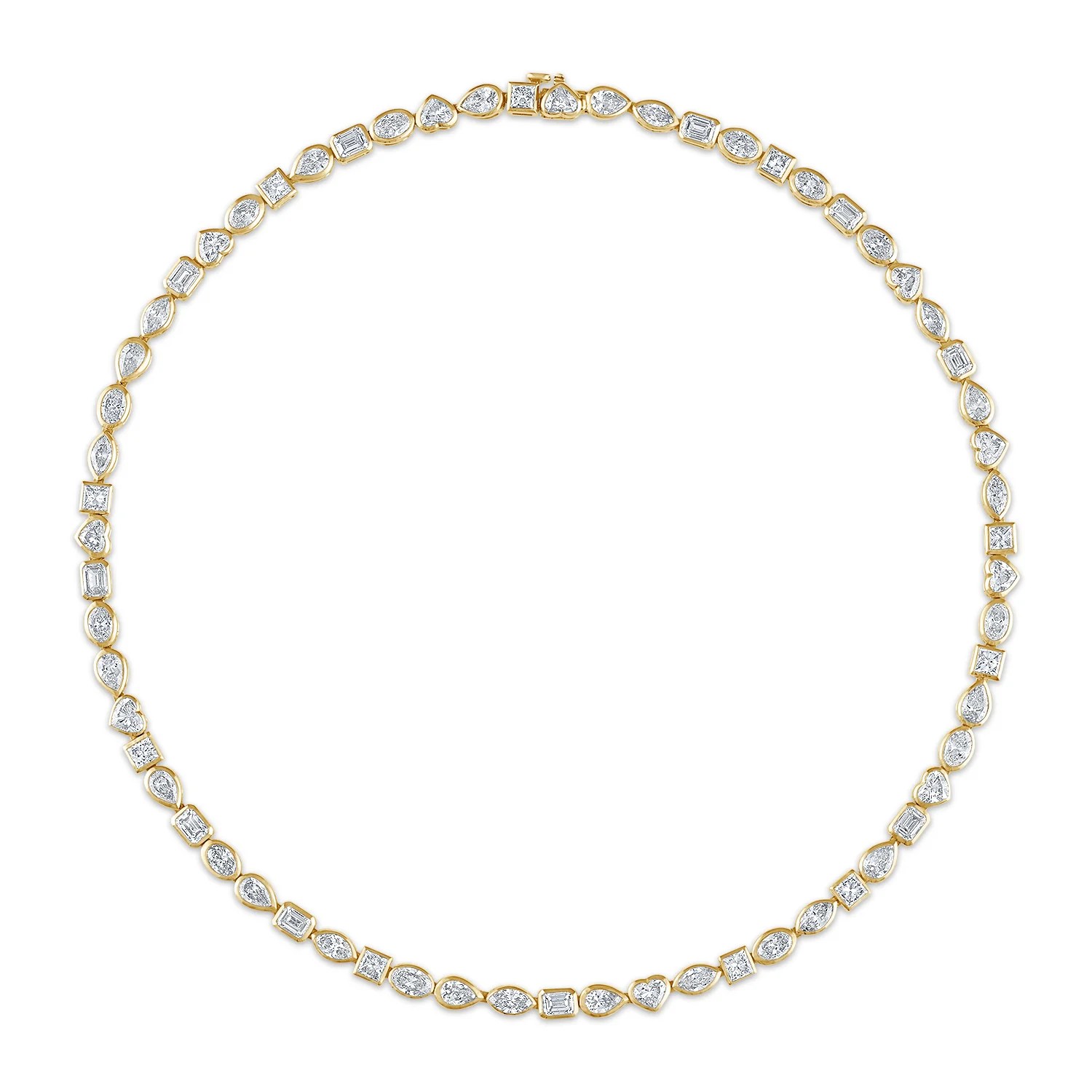 multi shape diamond necklace