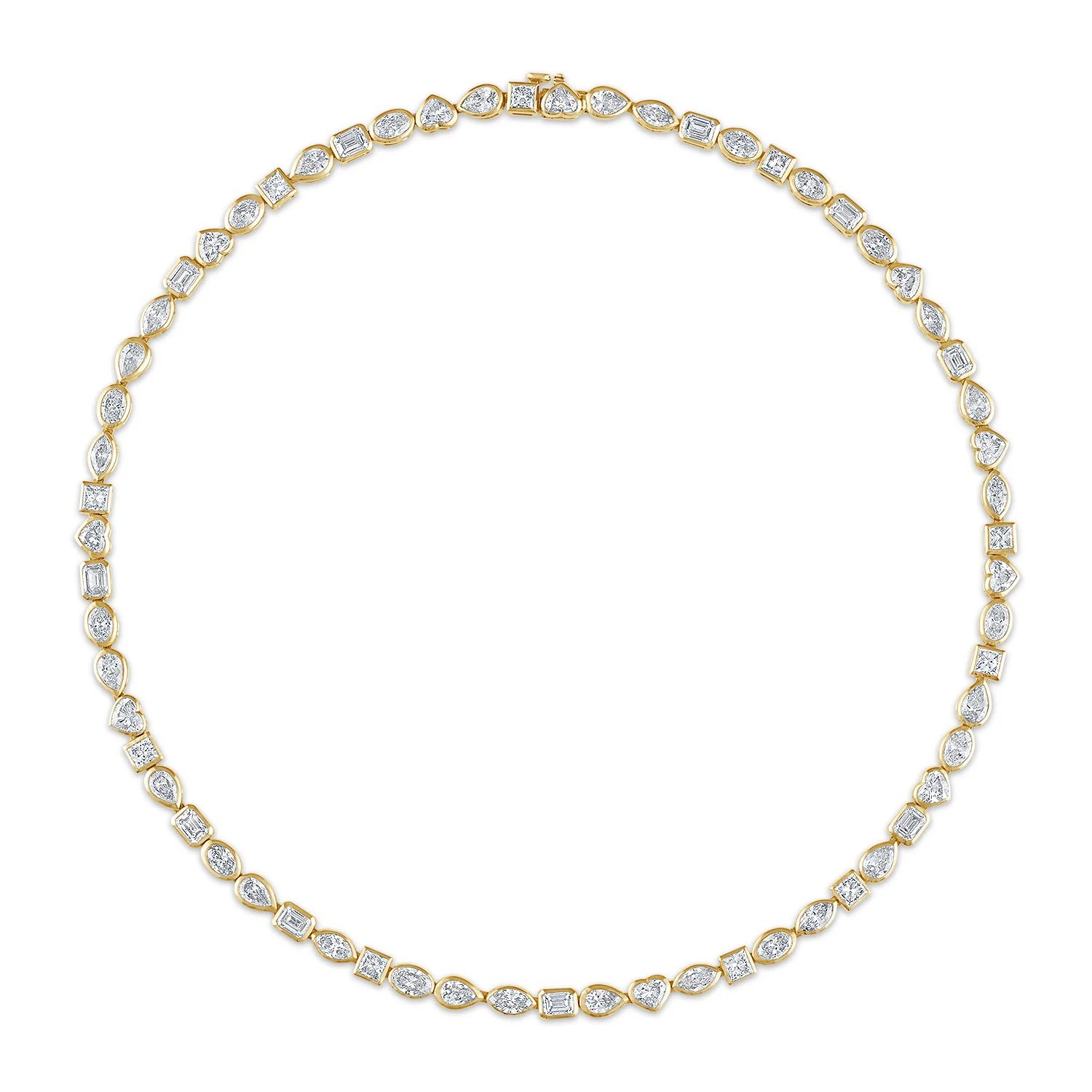 multi shape diamond necklace