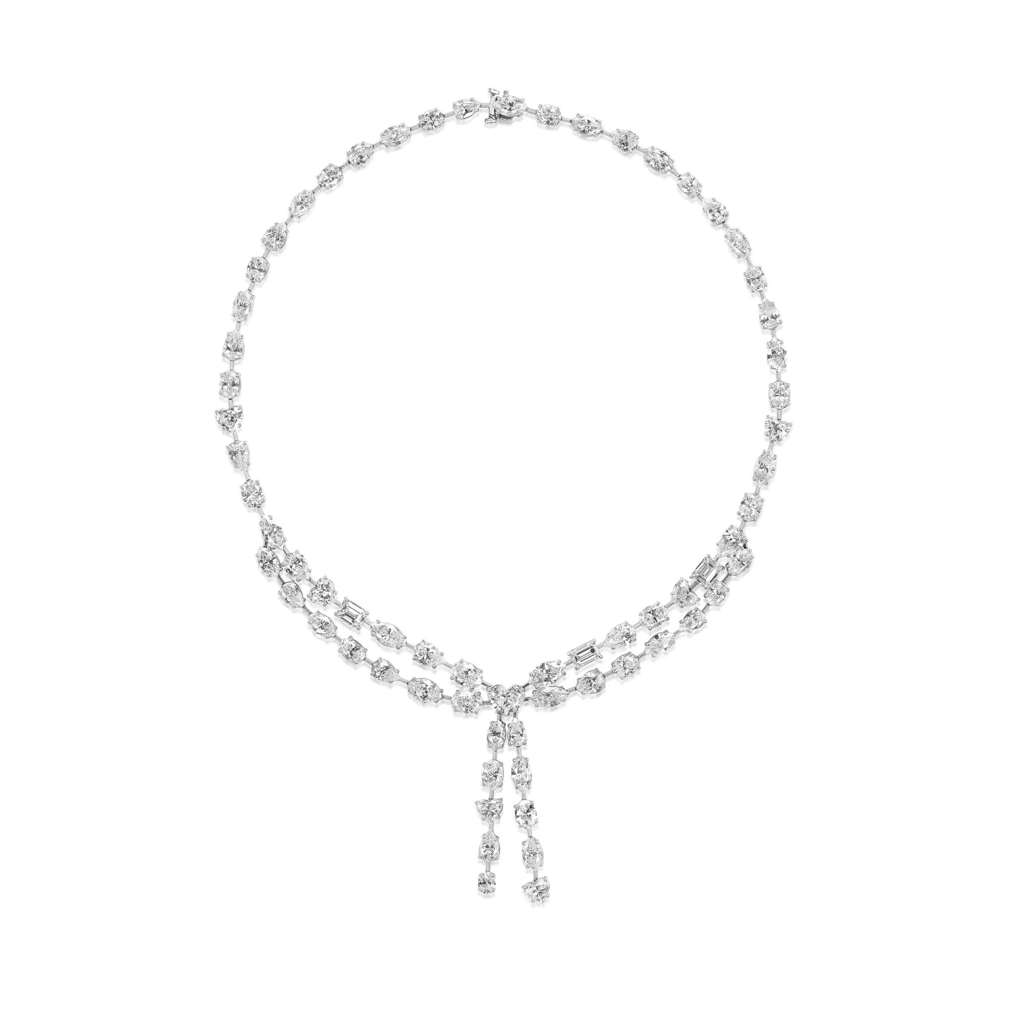 multi shape diamonds necklace
