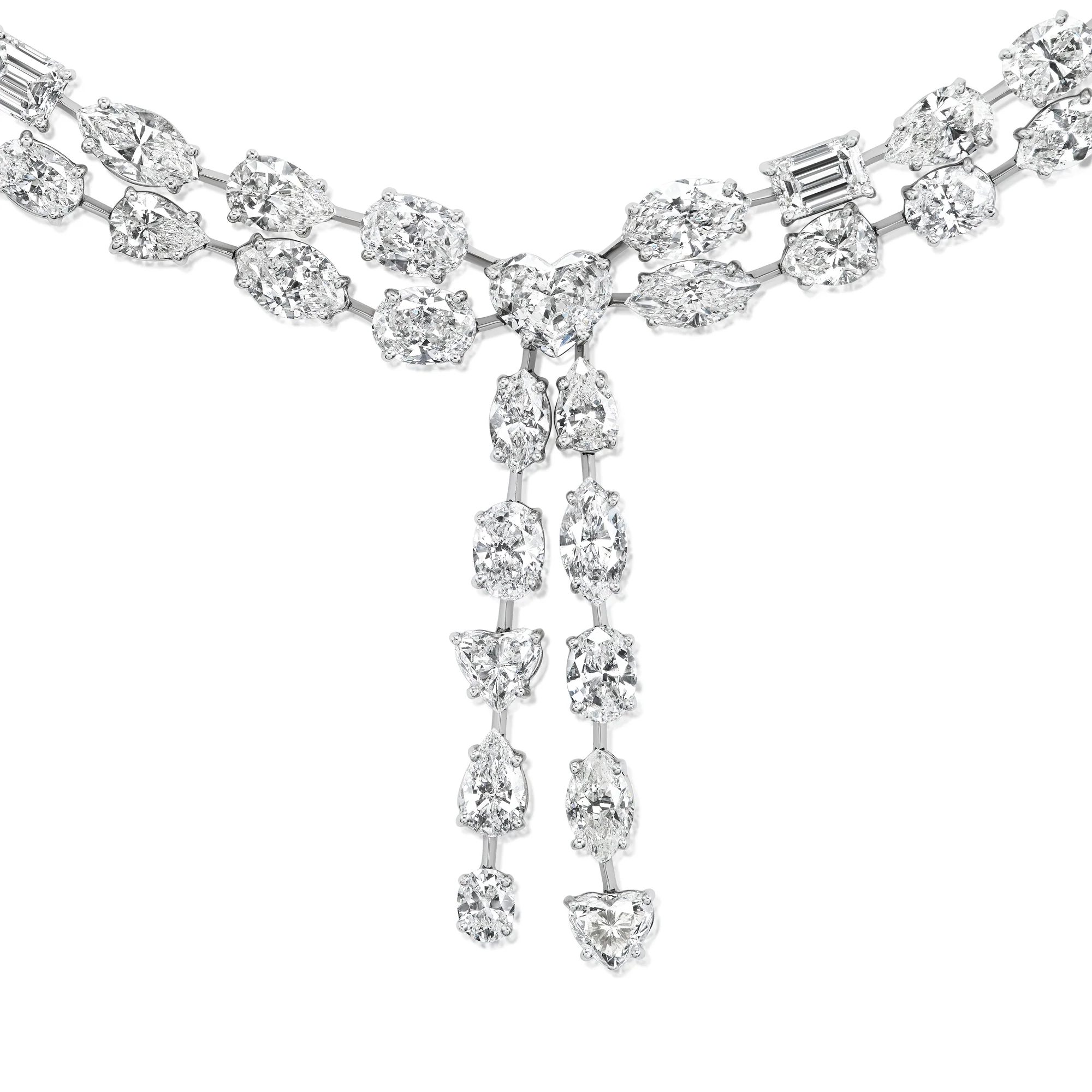 multi shape diamonds necklace