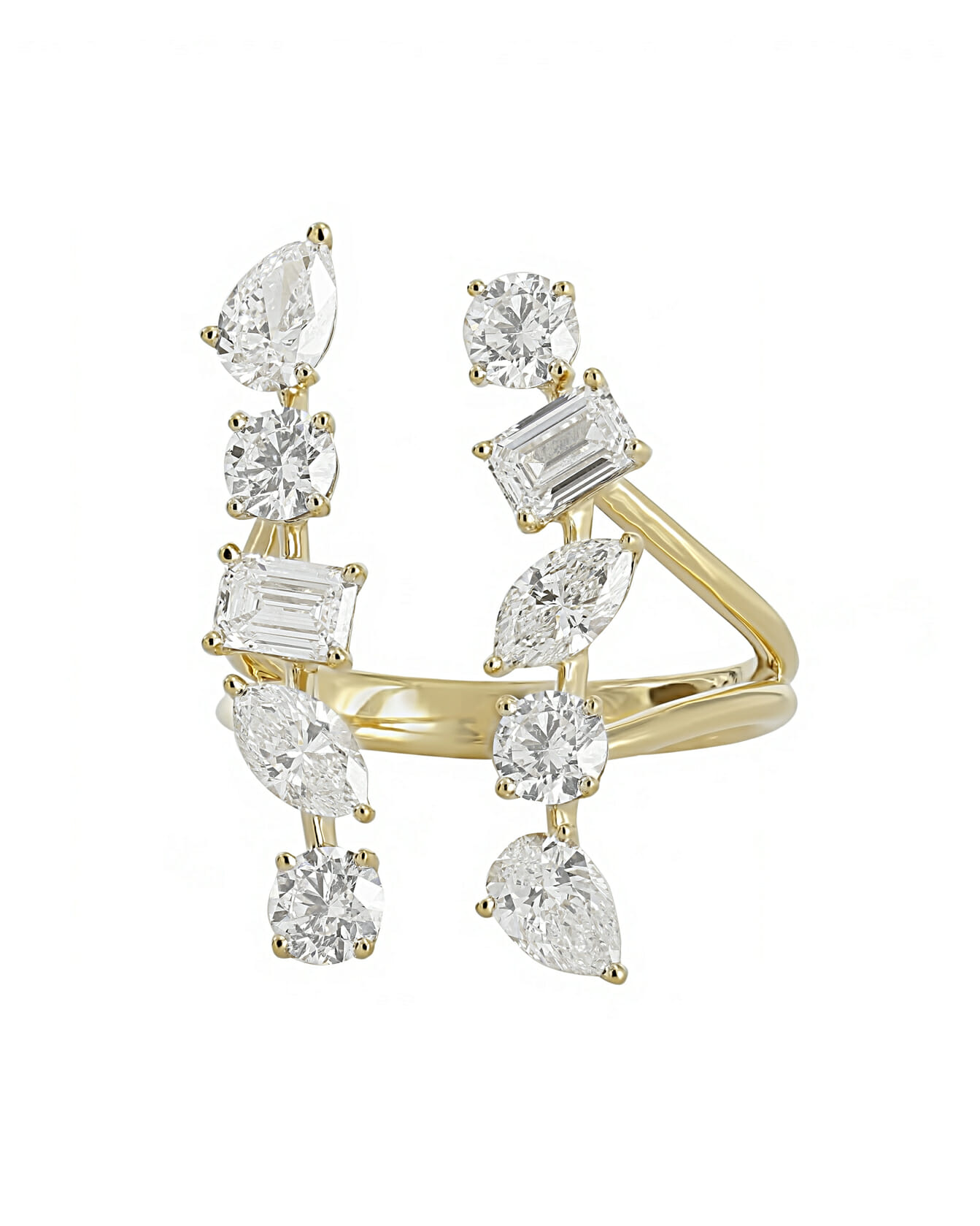 London jewelers mixed cut diamond ring