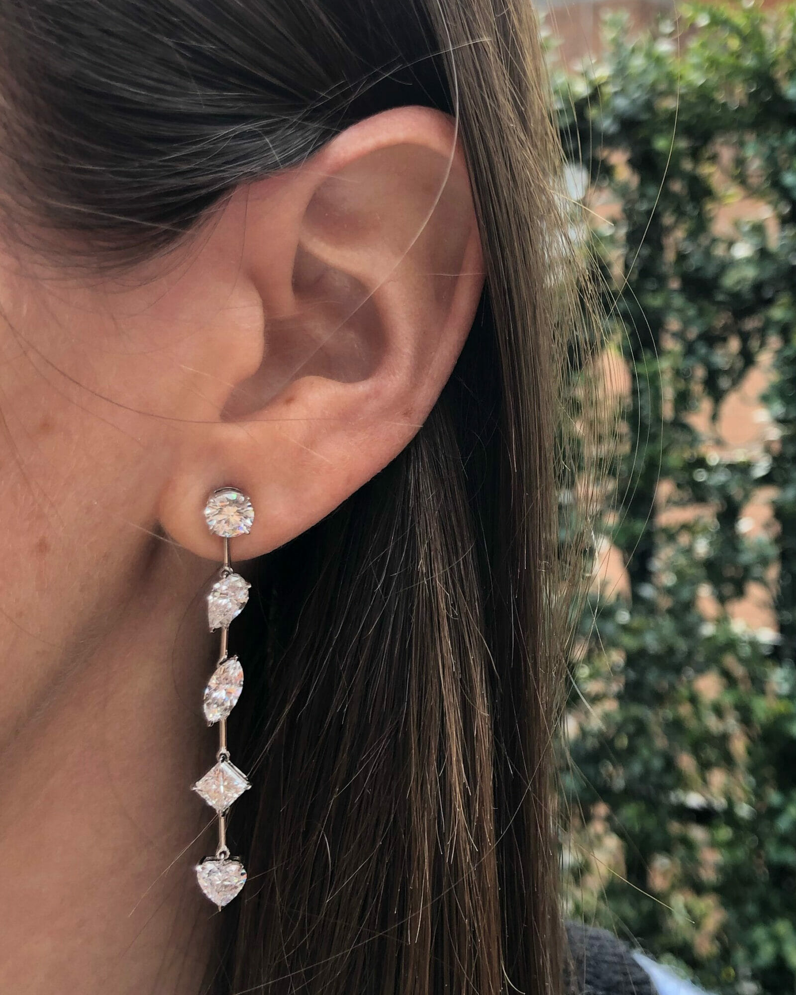 Stephanie Gottlieb mixed cut diamond earrings