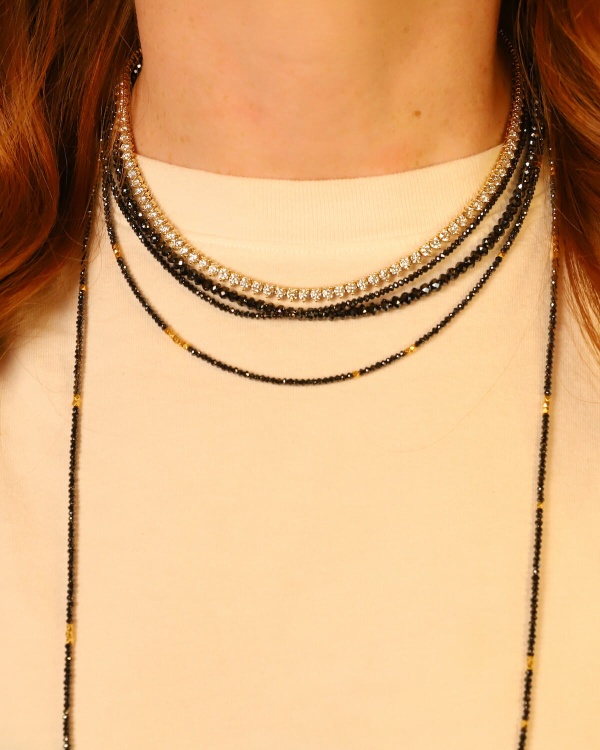 Natural black on sale diamond necklace