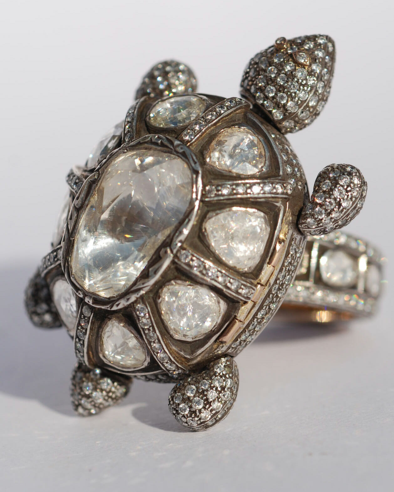Munnu Polki Diamond Turtle Ring 