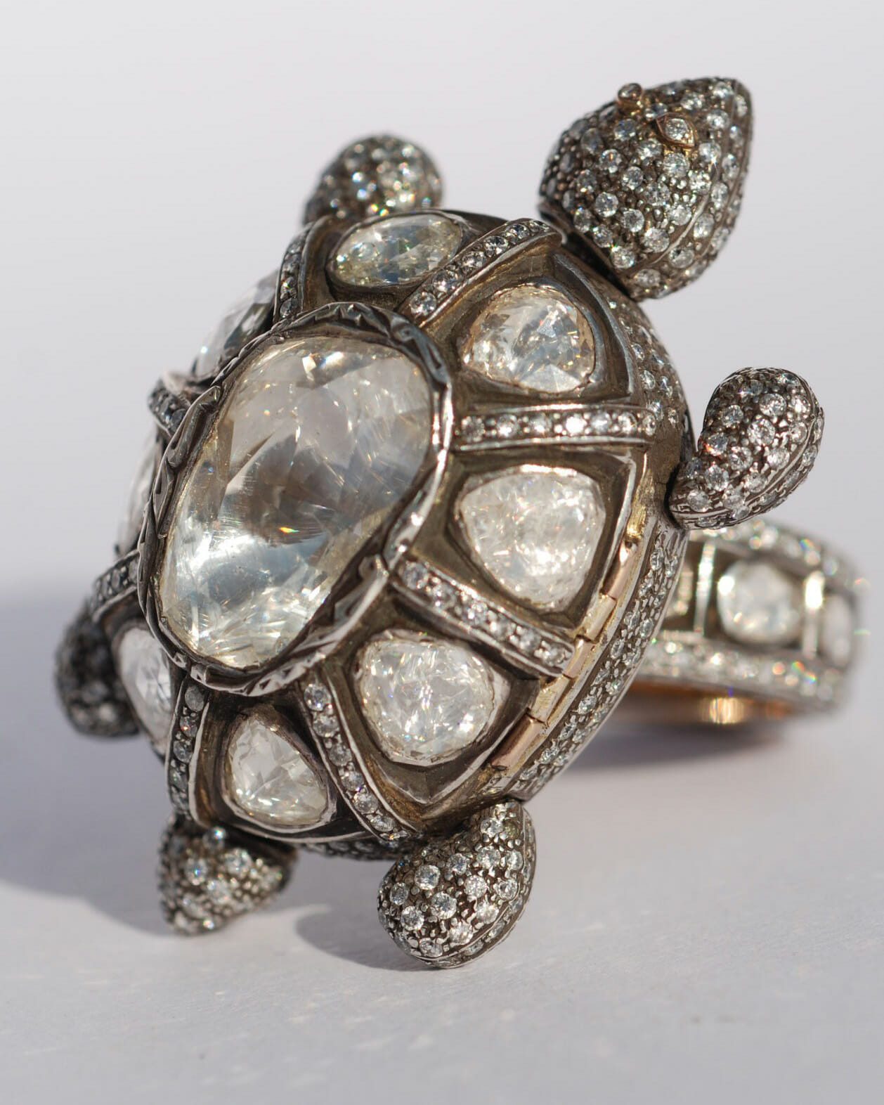 Munnu Polki Diamond Turtle Ring