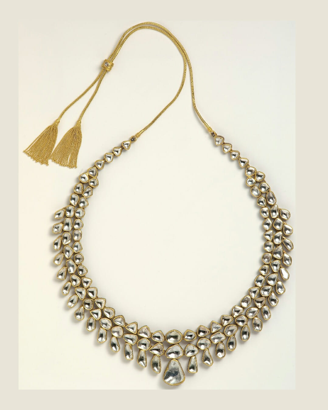 Mughal Empire Jewelry Indian Wedding Jewelry Polki Diamond Necklace (Courtesy of Munnu The Gem Palace)