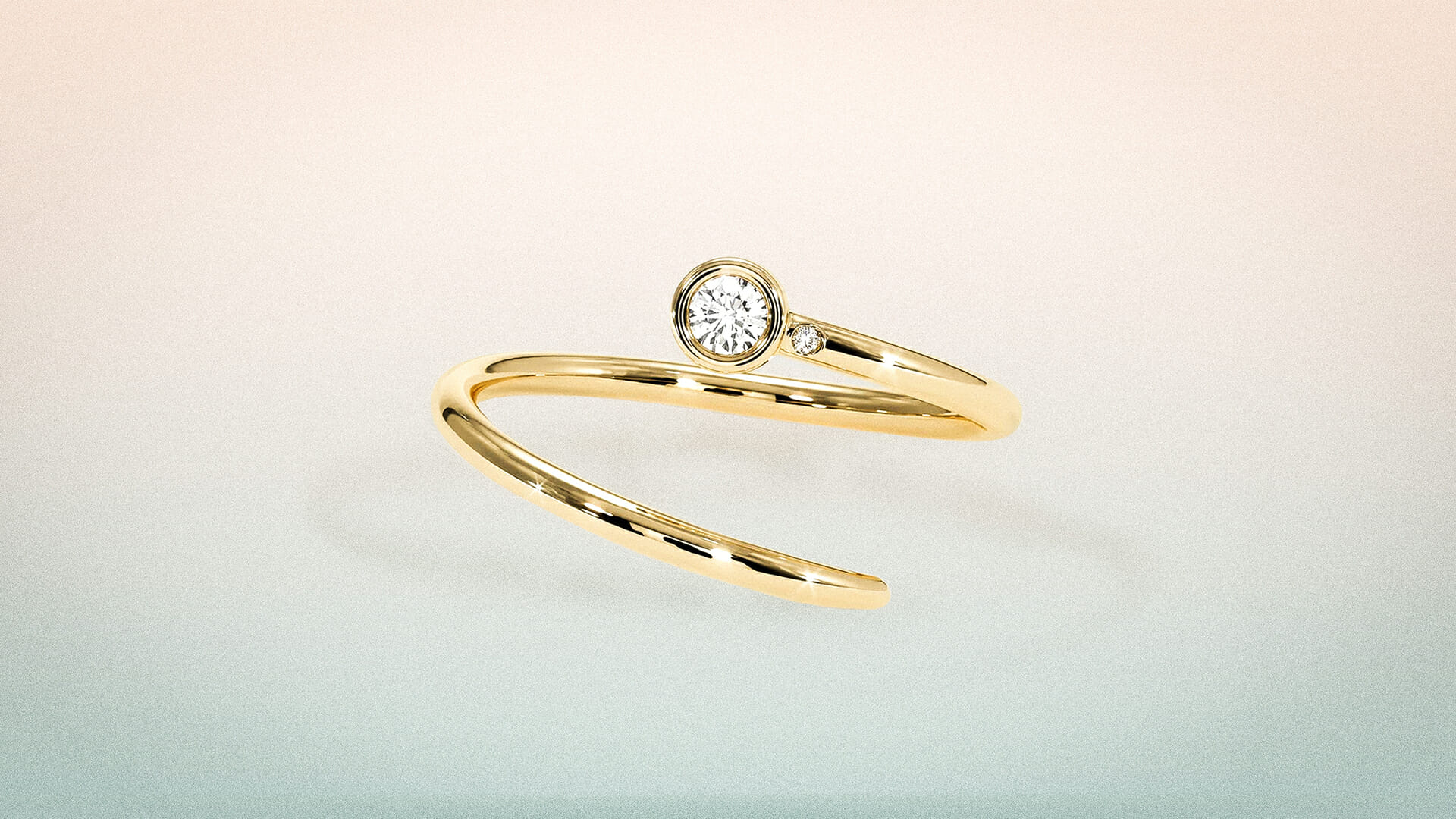shiffon jewelry  yellow gold diamond ring