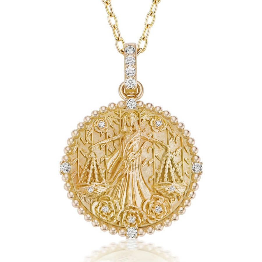 Jumbo Libra zodiac Medallion
