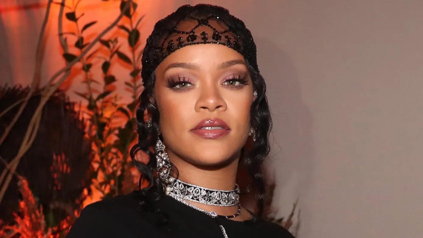 Rihanna wearing a polki diamond suite