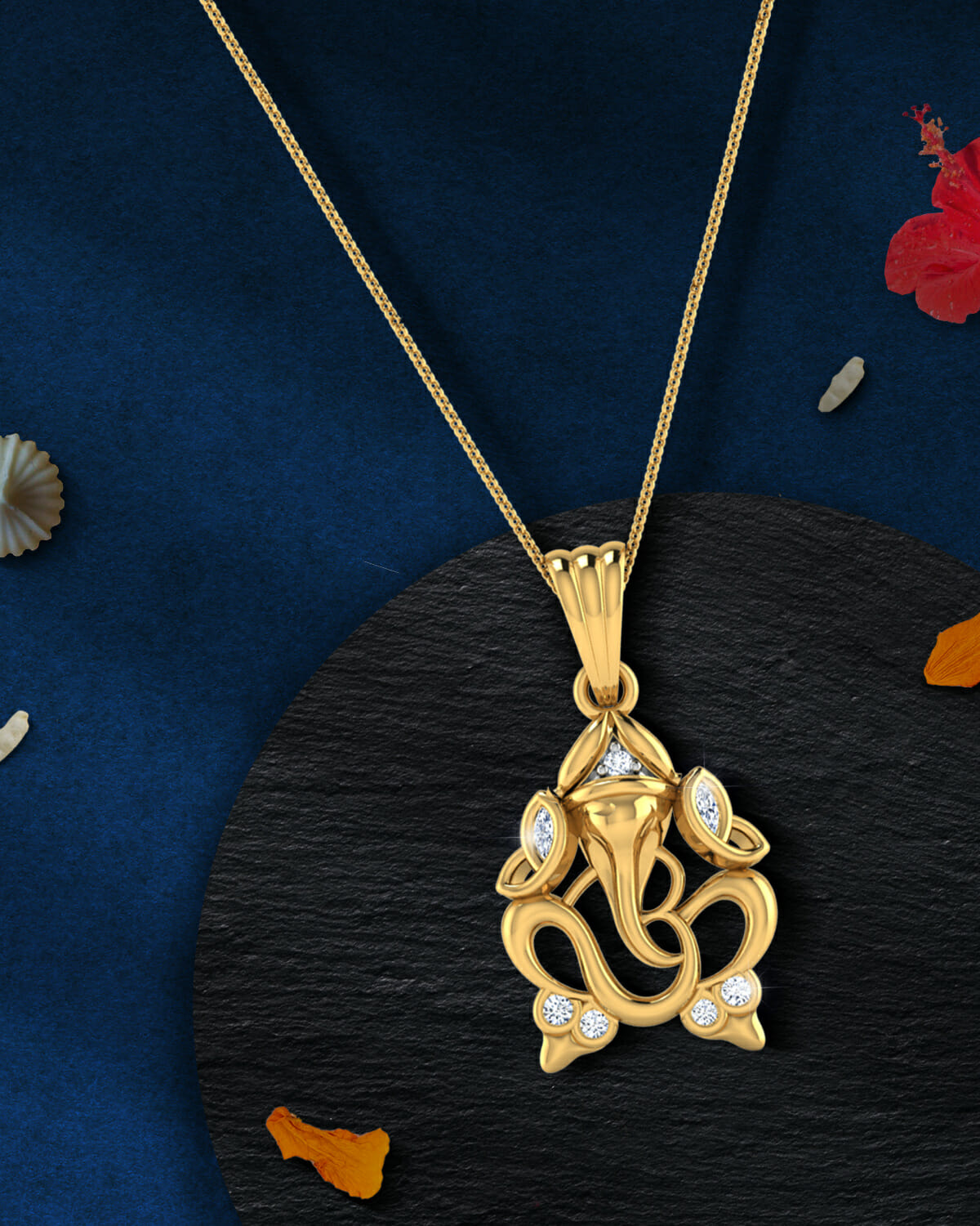 Ganesha diamond studded pendant