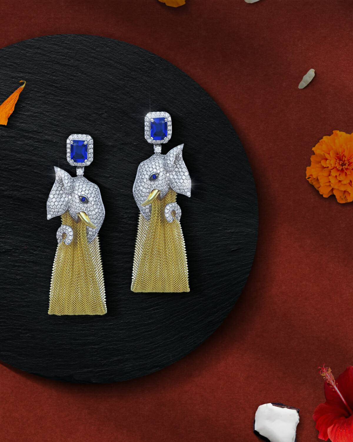 Amulets of hope: Ganesha Inspired Jewellery 5 Ganesha inspired diamond studded earrings