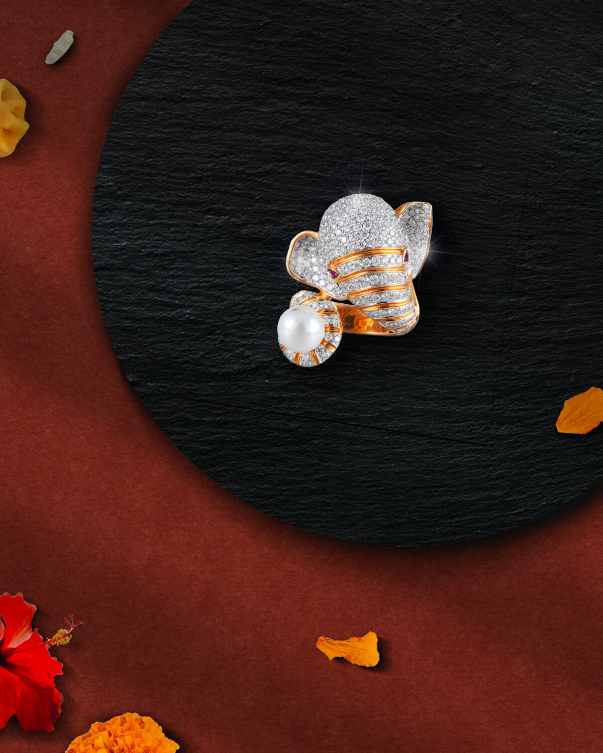 Amulets of hope: Ganesha Inspired Jewellery 7 Ganesha inspired diamond ring