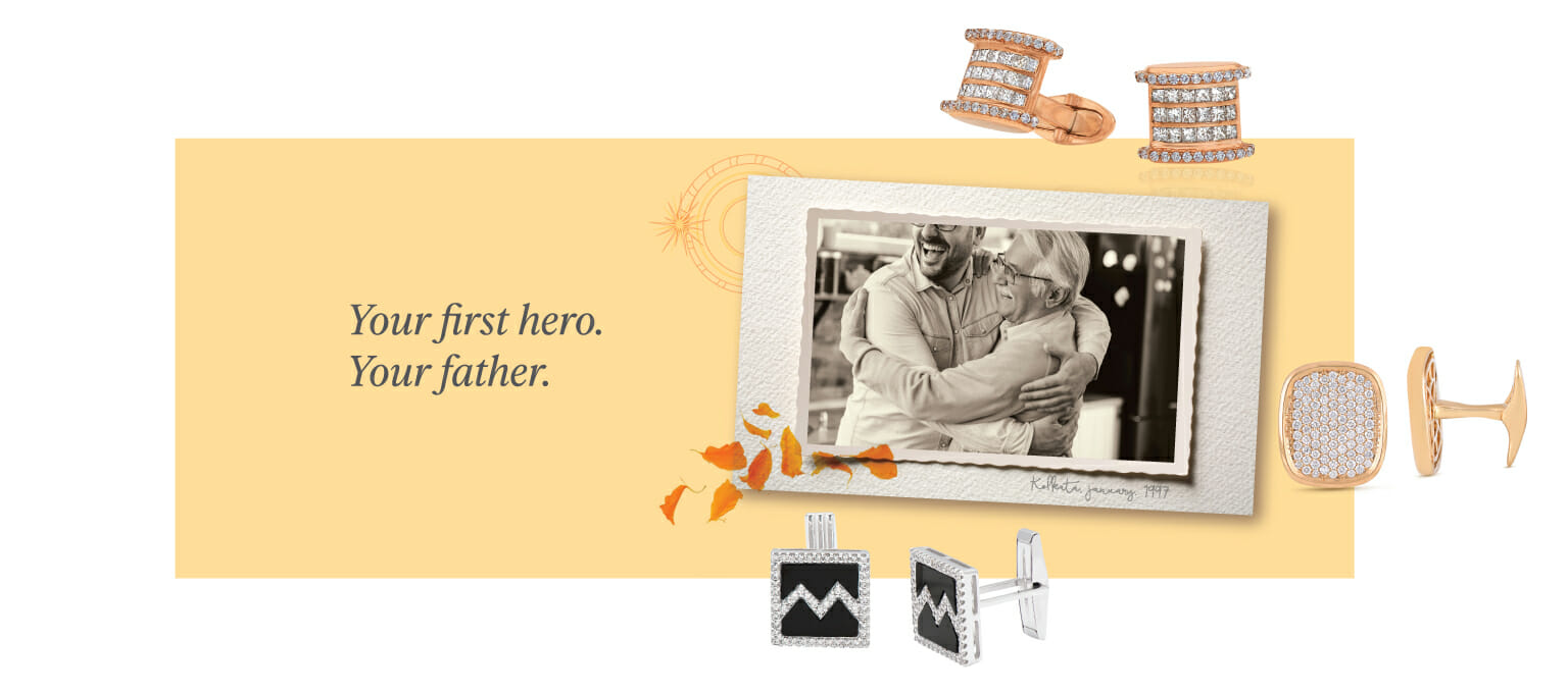 Sparkling Gifts Of Love For Diwali 2 Diamond studded cufflinks for Father