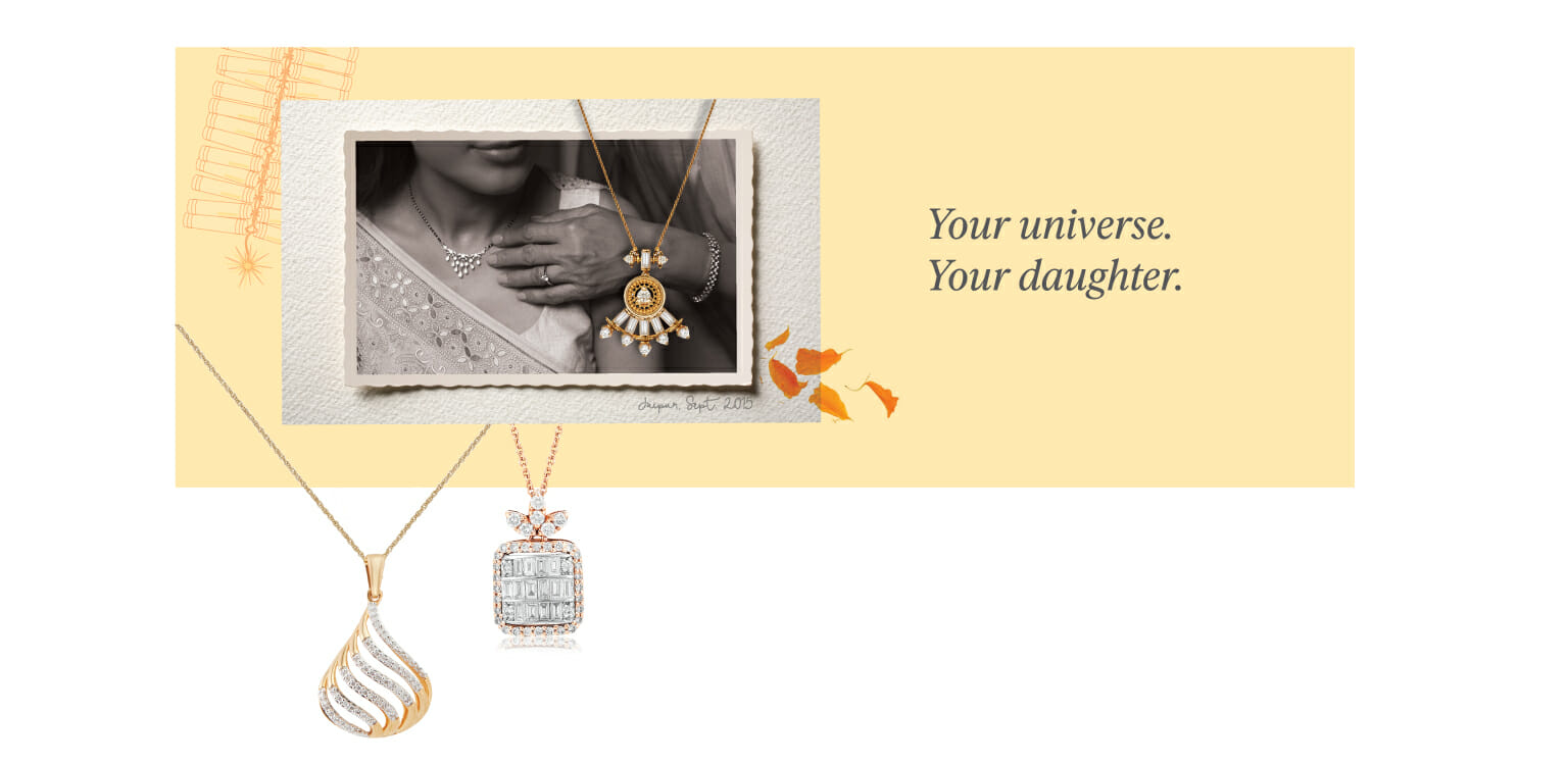 Diamond pendant gift for daughter