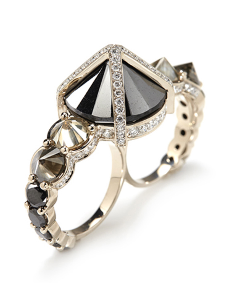 black diamond jewelry ring