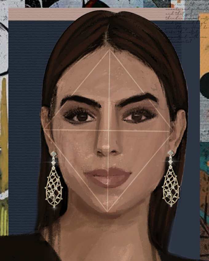 Long Earrings for Diamond Face