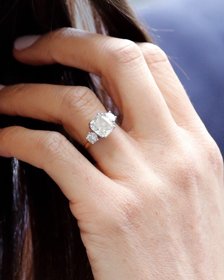 Duchess Meghan Markle's Responsibly-Sourced Cushion-Cut Diamond is one of the most iconic royal engagement rings