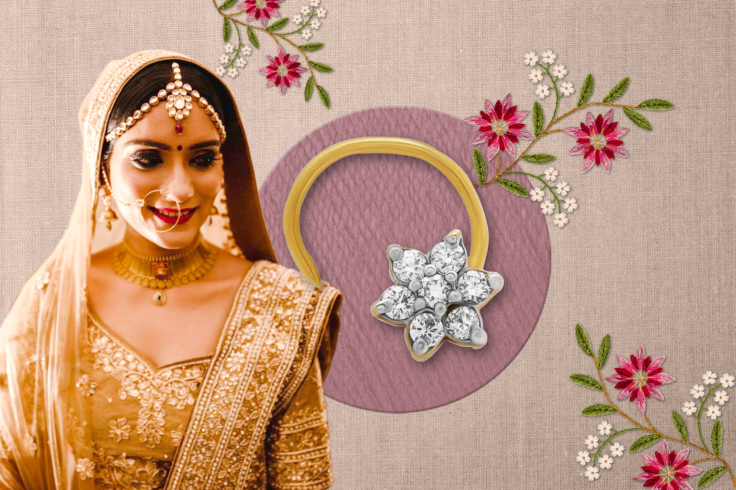 Jewels of a Bride: Modern Twists to The Solah Shringar 4 Solah Shringar Diamond Nath
