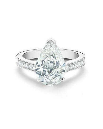 pear shaped diamond engagement ring wedding inspiration