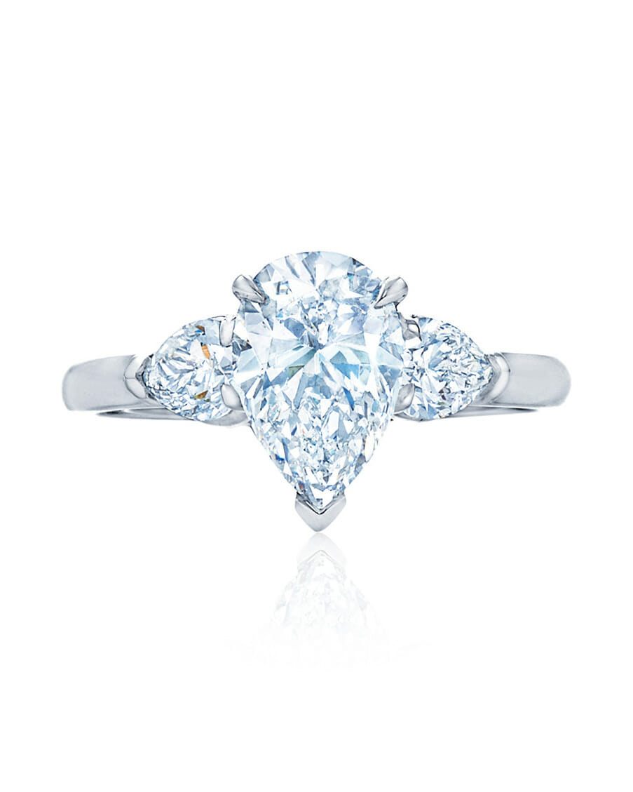 pear shaped diamond engagement ring wedding inspiration