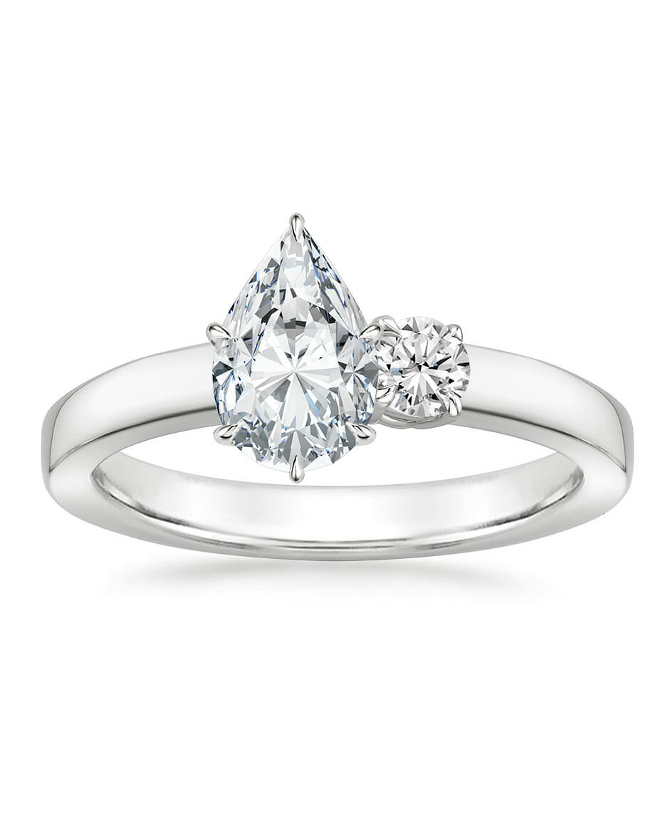 two stone diamond engagement ring wedding inspiration