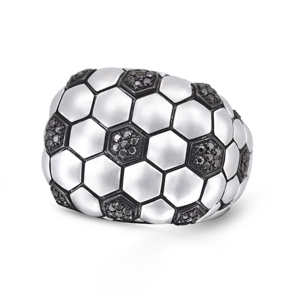 LuvMyJewelry Kick and Goal Soccer Ring