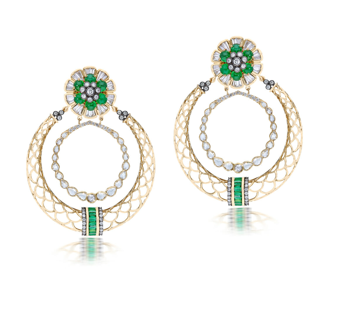 indian jewelry designers moksh diamond earrings