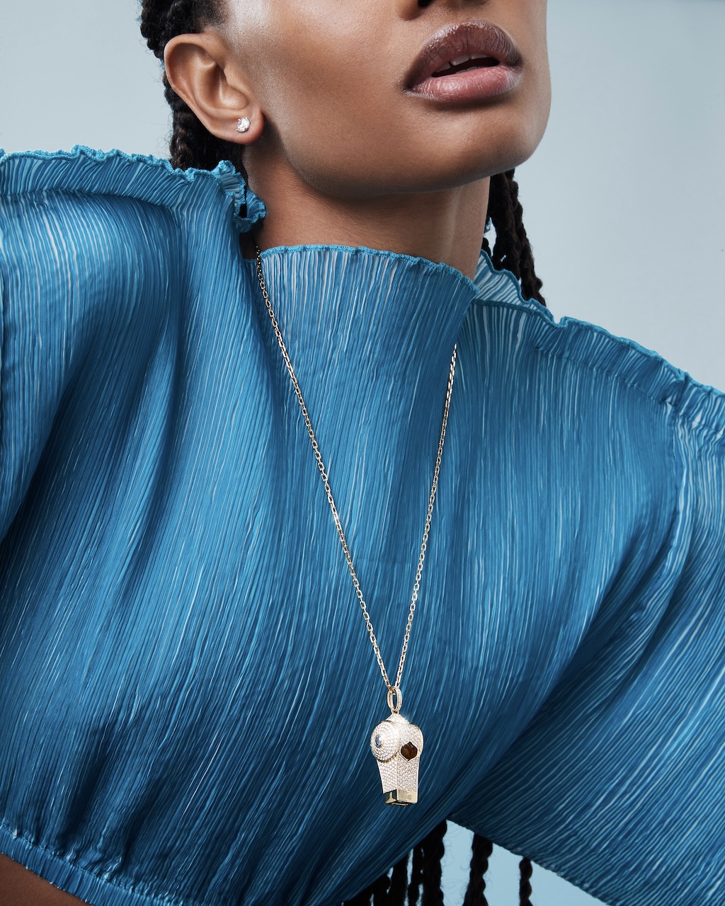Fun jewelry: play with Anita Ko whistle necklace