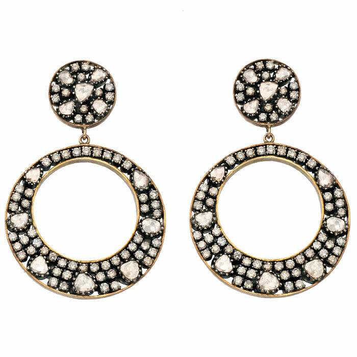 indian jewelry designers amrapali polki diamond earrings 