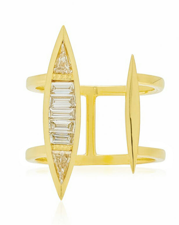Birthright Foundry 18K Yellow Gold Diamond Voyager Ring