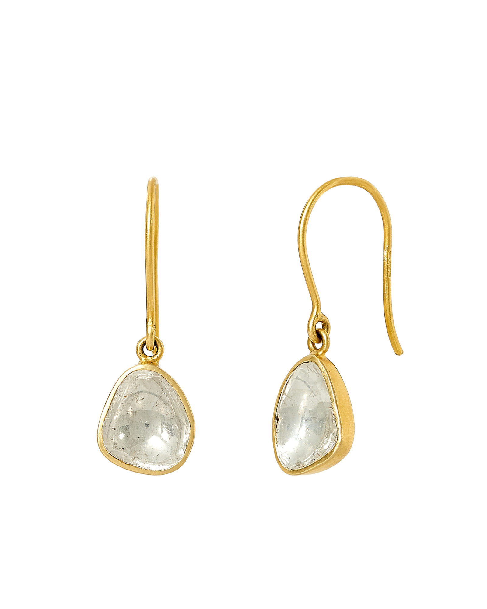 sustainable jewelry designer gold and diamond earrings