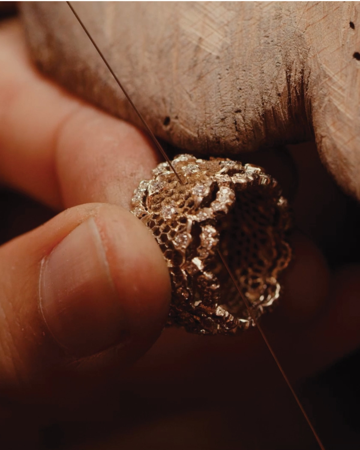 Buccellati honeycomb technique