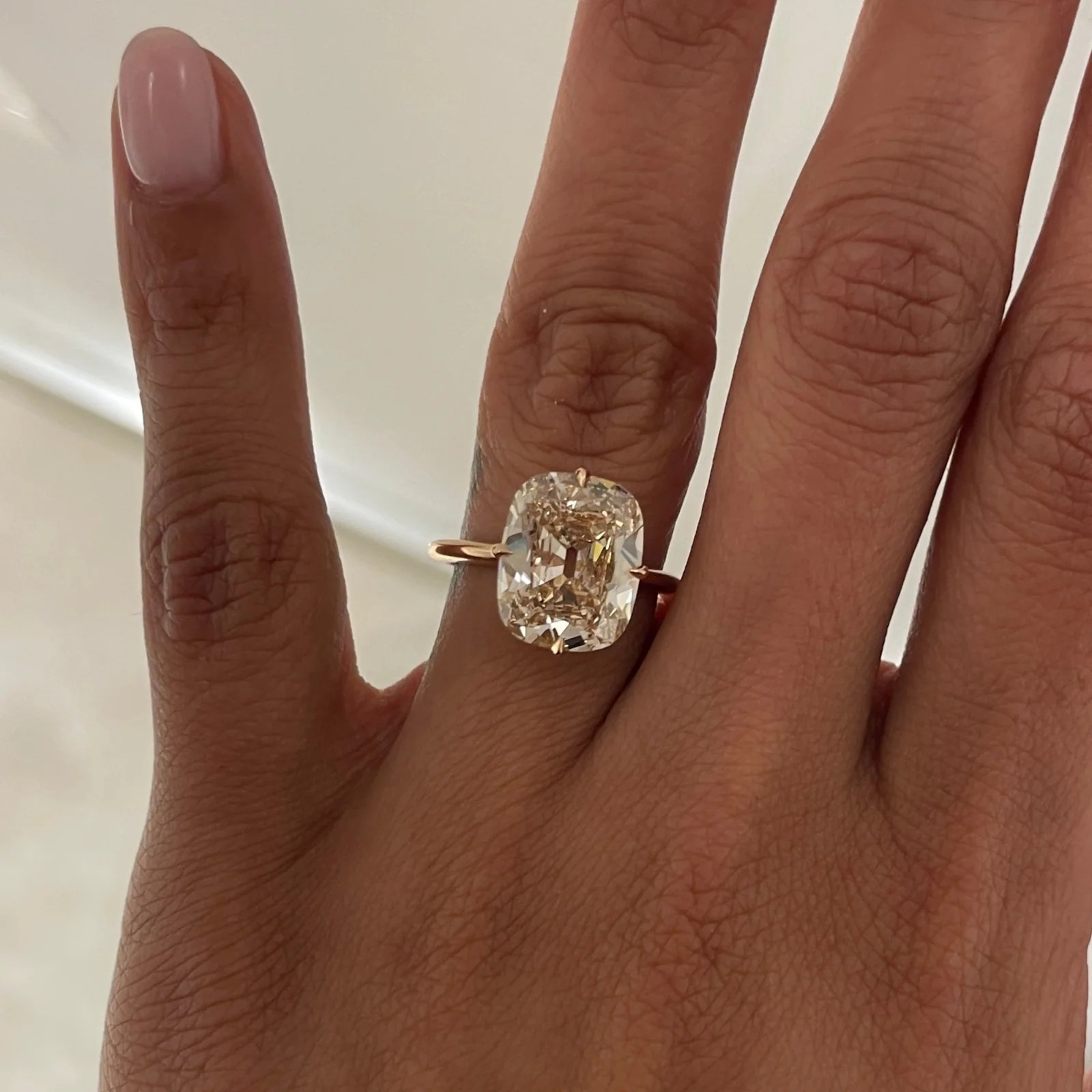 champagne diamond ring