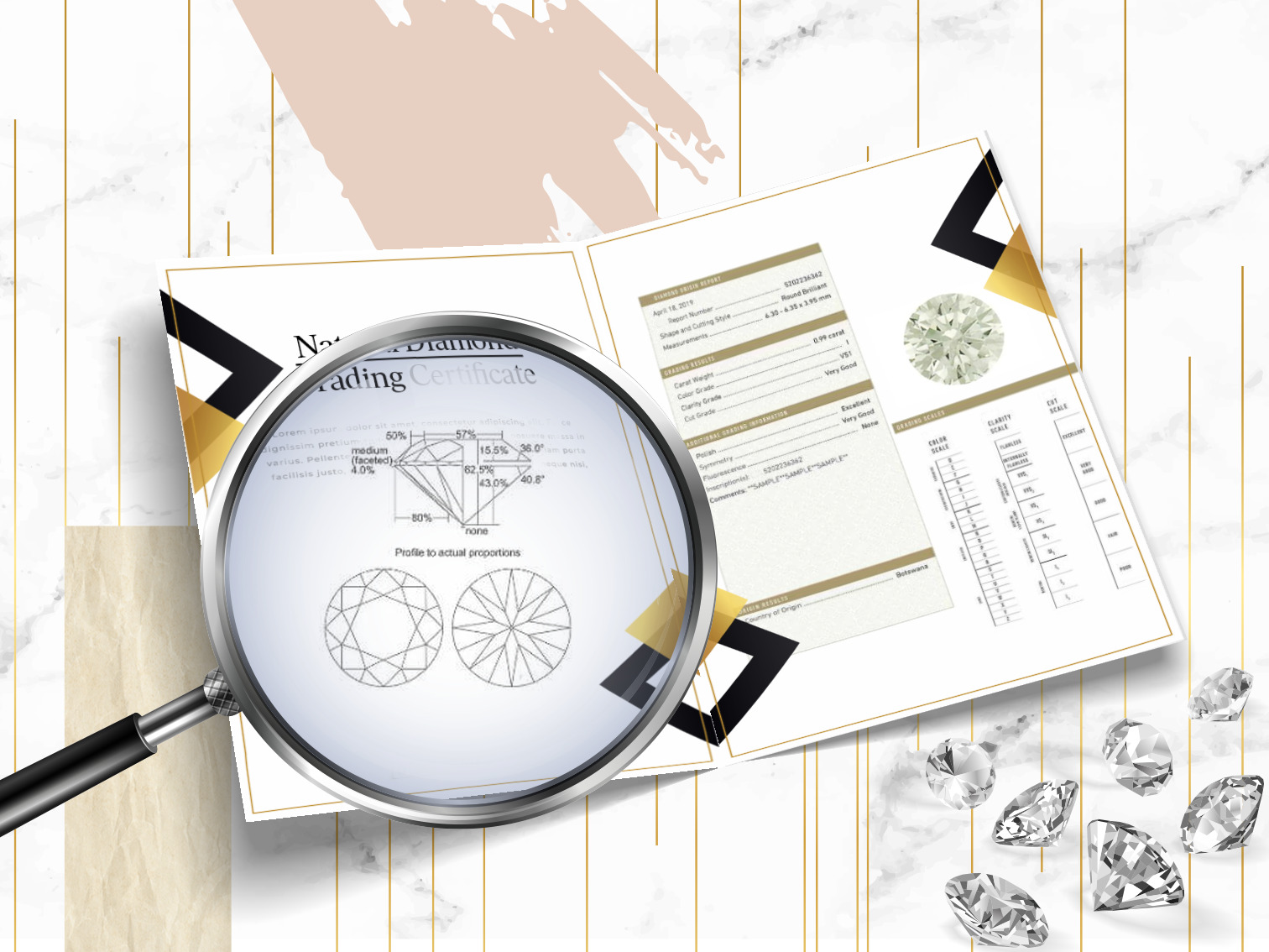 Diamond Certification: Make It Official 2 Natural Diamond certificate covers exact measurements.