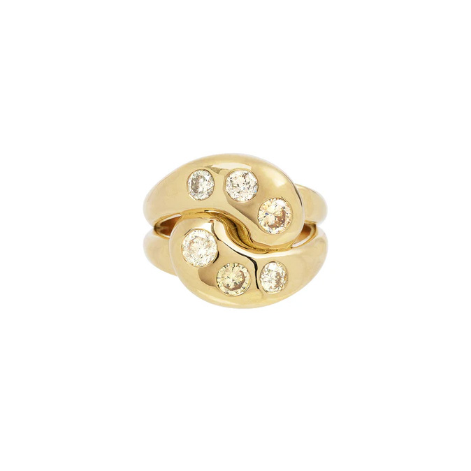 champange diamond ring