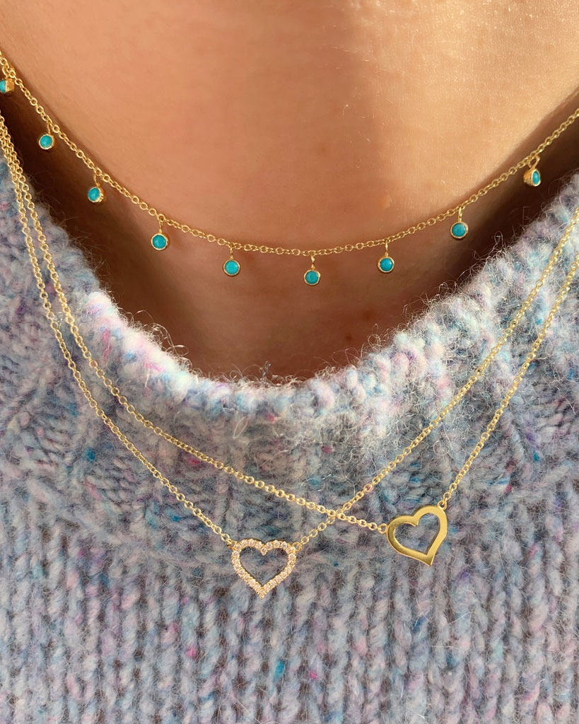 valentines day jewelry gift ideas diamonds women her heart necklace