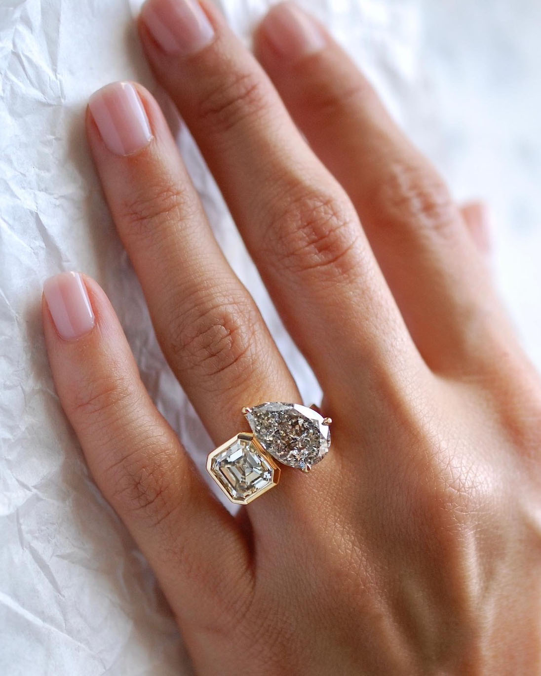 maggi simpkins diamond engagement ring 2022 two stone