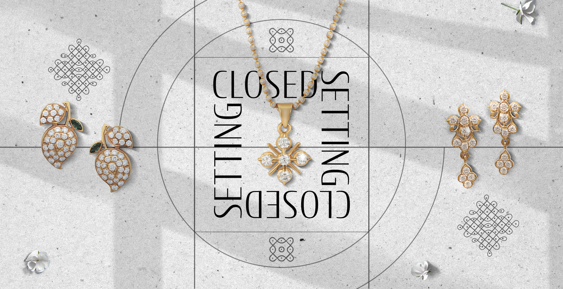 Closed setting diamond Jewellery Designs