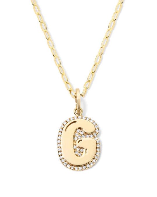diamond initial pendant
