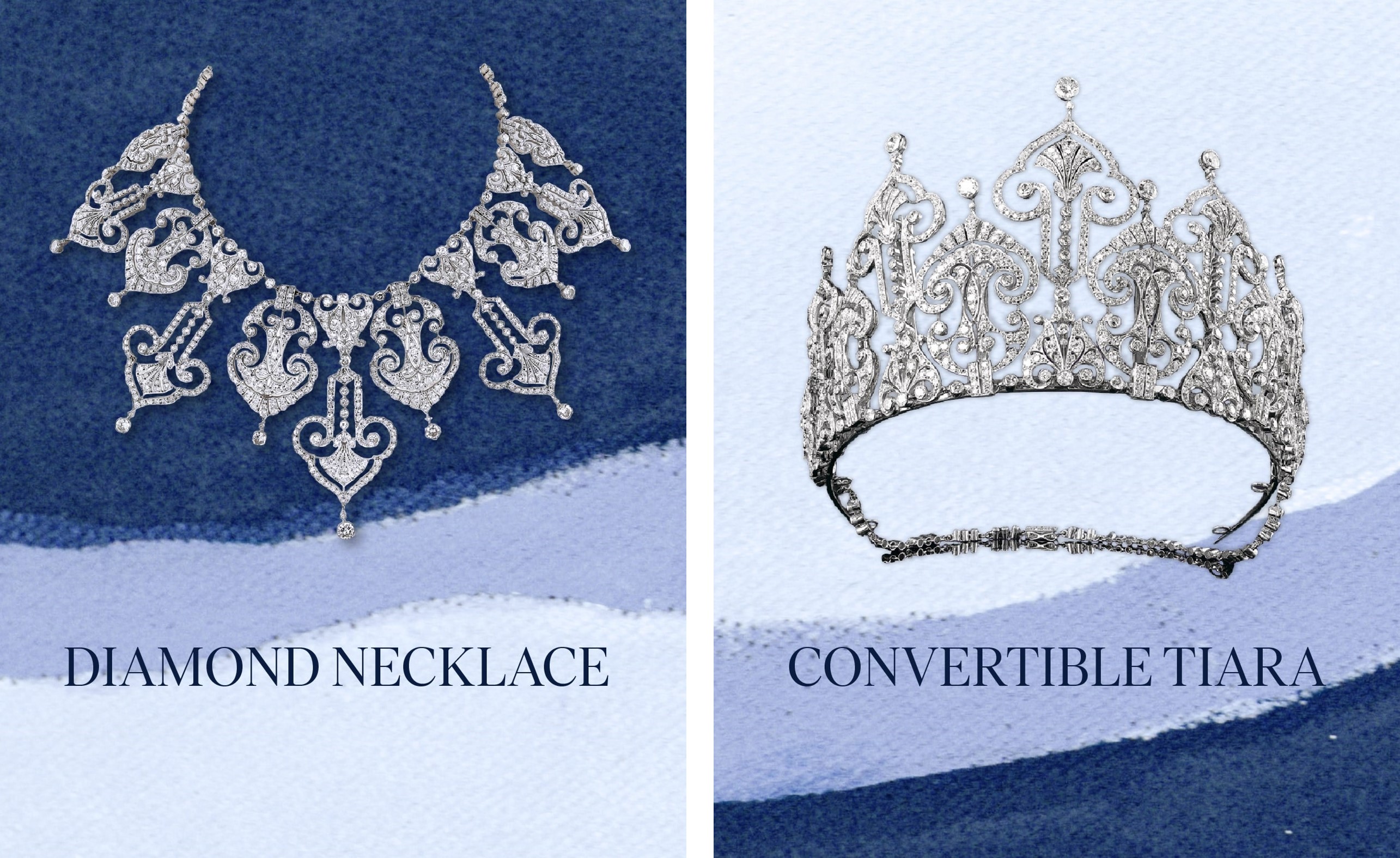 Diamond necklace & Tiara Crown