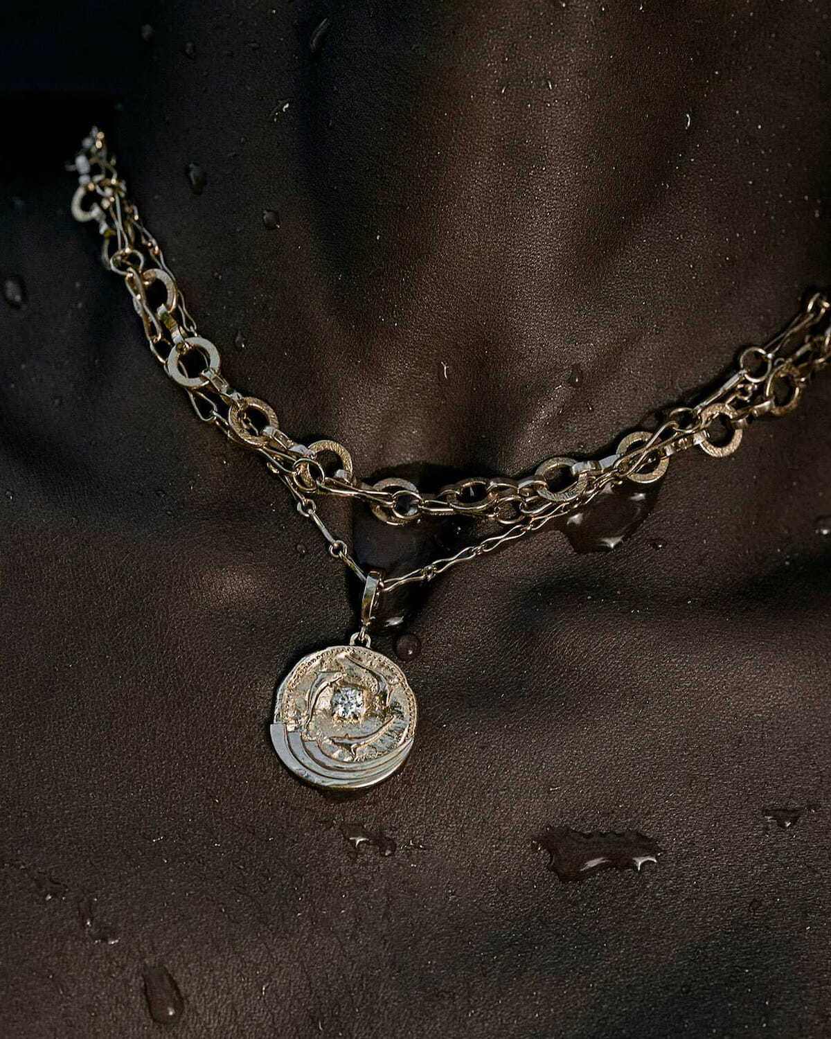 Diamond necklace from sustainable jewellery brand AZLEE