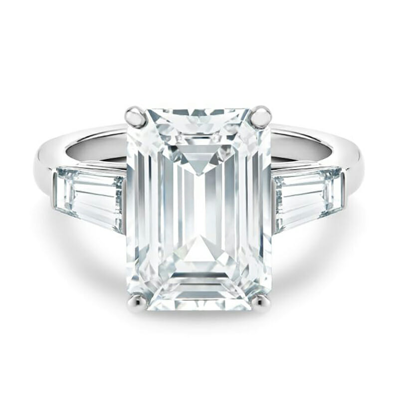emerald cut diamond engagement rings