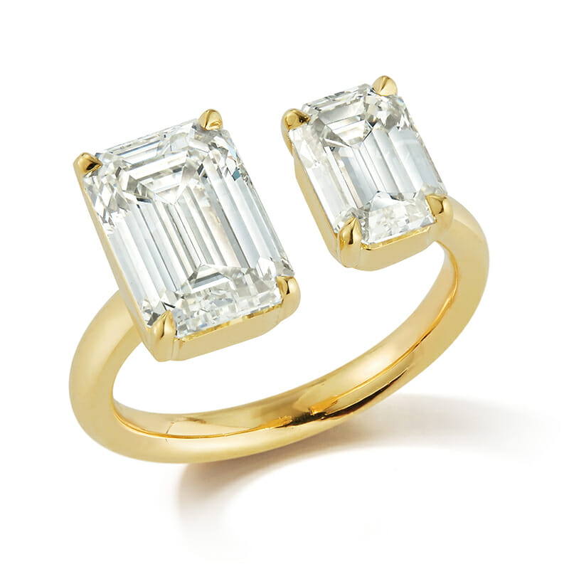 emerald cut diamond engagement rings