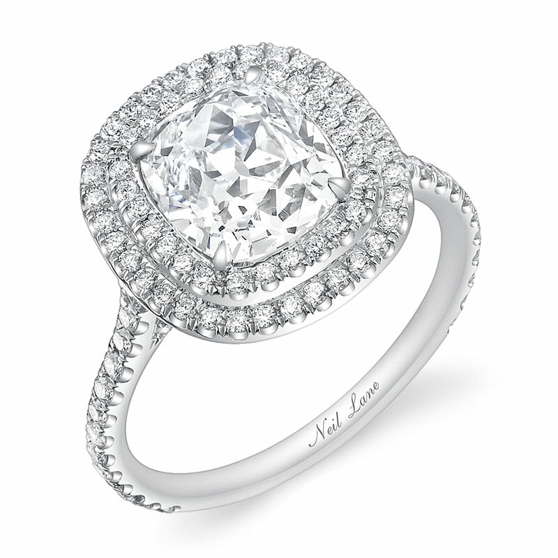 cushion diamond engagement rings