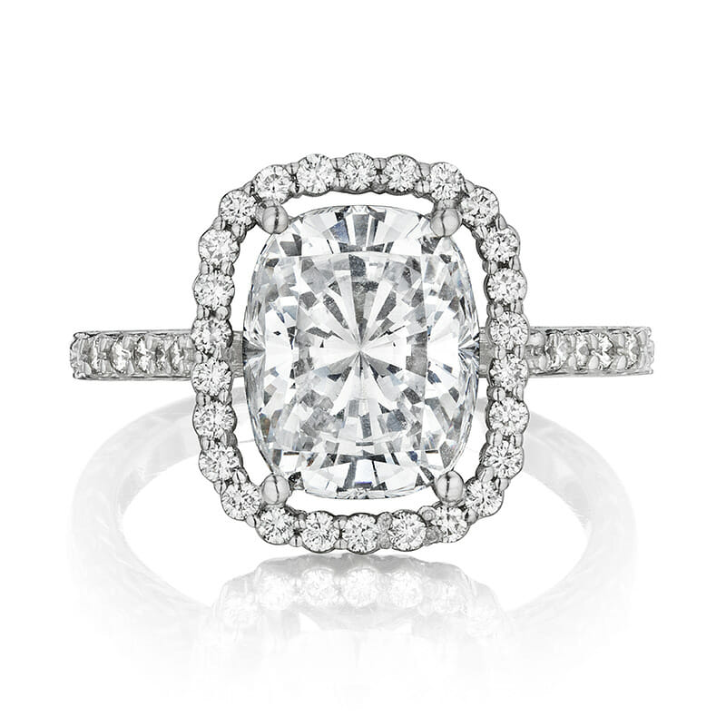 cushion diamond engagement rings