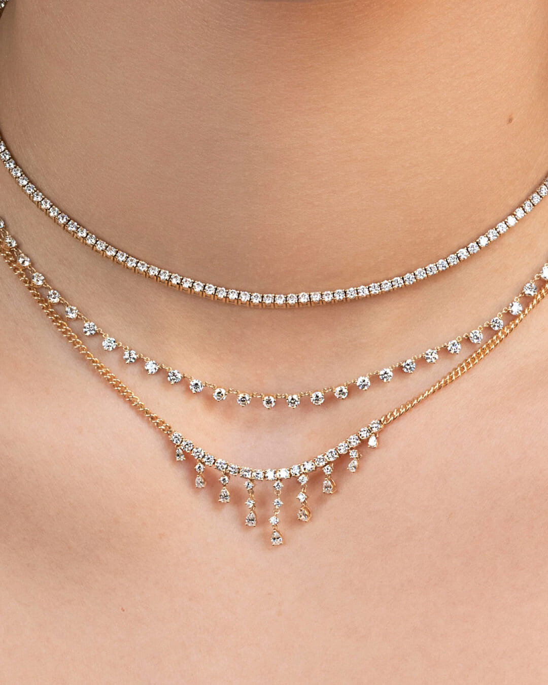 the last line diamond jewelry collection just because every day diamonds tennis necklace