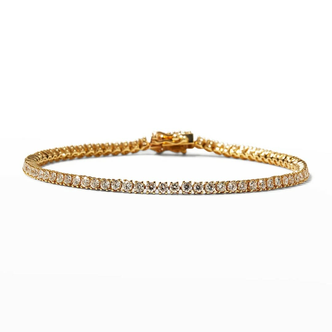 The History of Natural Diamond Tennis Bracelets and 10 Must-Have Pieces 6 Anita Ko Yellow Gold Diamond Tennis Bracelet